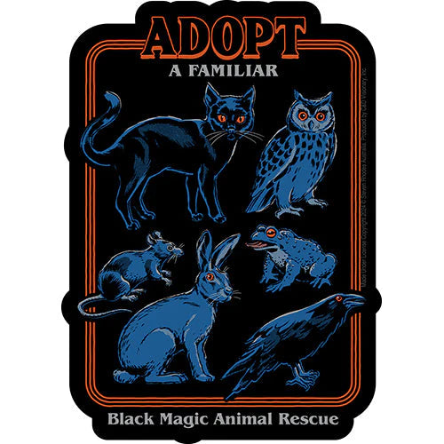 Steven Rhodes Adopt A Familiar 4"x5.5" Sticker