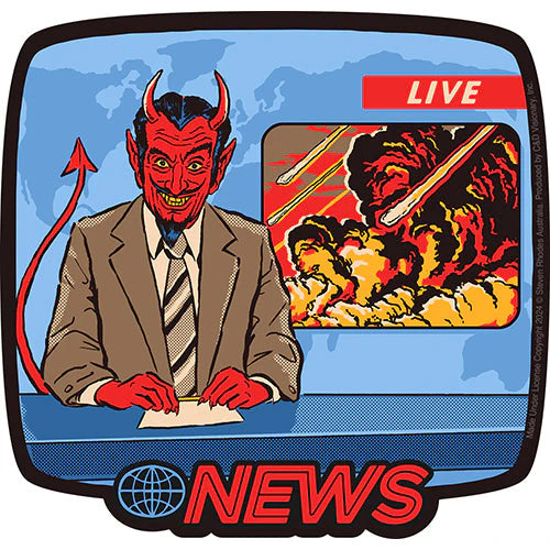 Steven Rhodes Breaking News 5"x4.8" Sticker