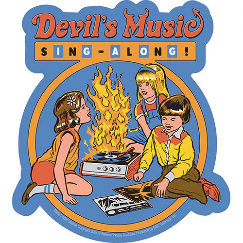 Steven Rhodes Devil's Music 4.4"x4.9" Sticker