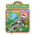 Steven Rhodes Recycling 3.8"x5" Sticker