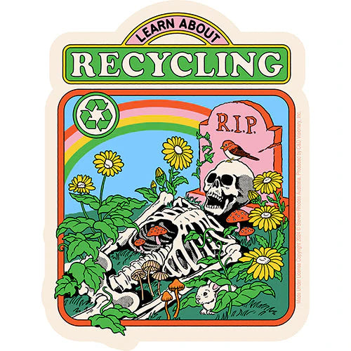 Steven Rhodes Recycling 3.8"x5" Sticker