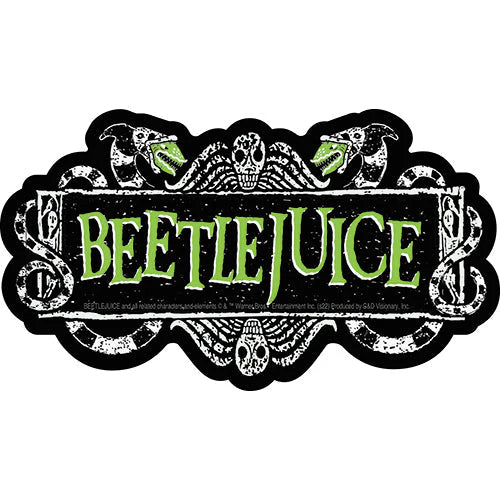 Beetlejuice Logo 5.375"x3" Sticker