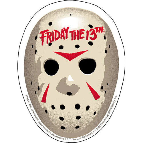 Friday the 13th Mask 3.75"x5" Sticker